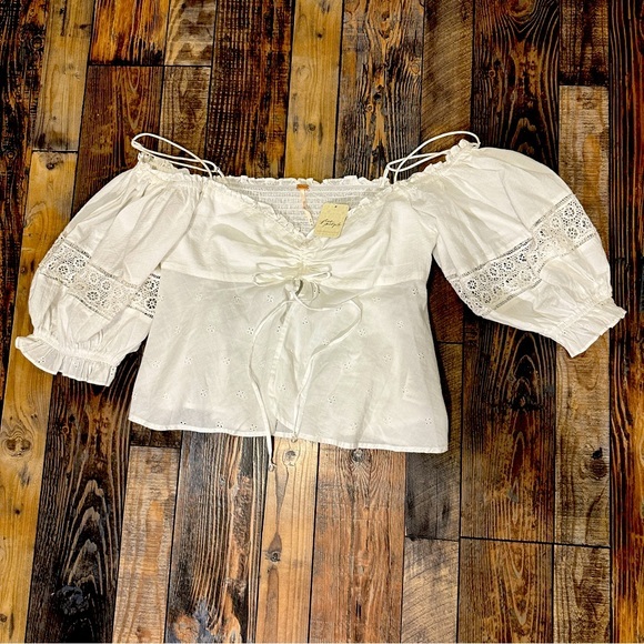 Free People Tops - Free People Women’s Ruched Off The Shoulder Cropped Top NWT